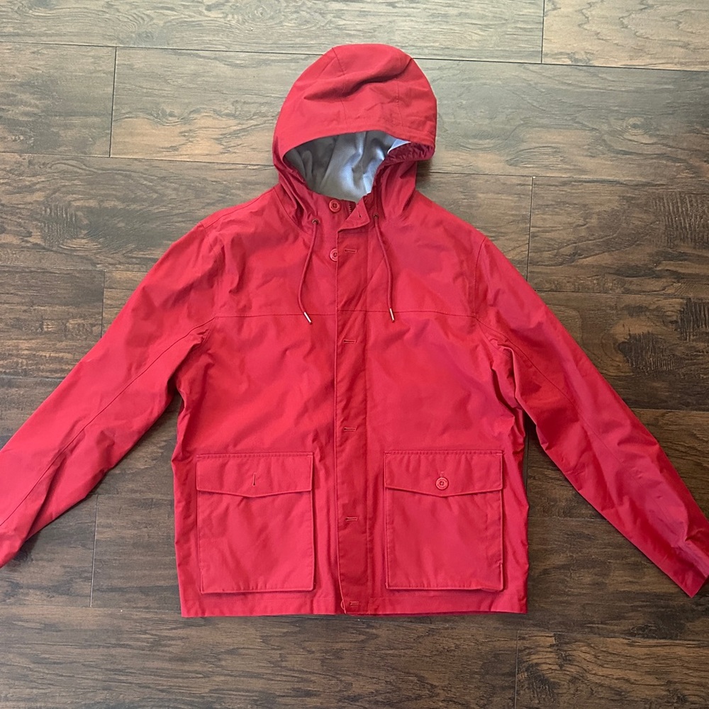 Timberland Red Hooded Rain Jacket